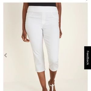 Chico’s no-stain white denim capri